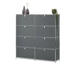 Highboard »CN3« mit 8 Klappen, grau