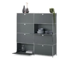 Highboard »CN3« mit 8 Klappen, grau
