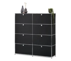 Highboard »CN3« mit 8 Klappen, schwarz