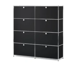 Highboard »CN3« mit 8 Klappen, schwarz
