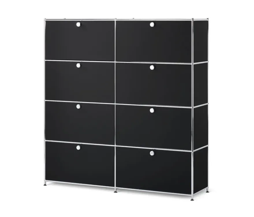 Highboard »CN3« mit 8 Klappen, schwarz