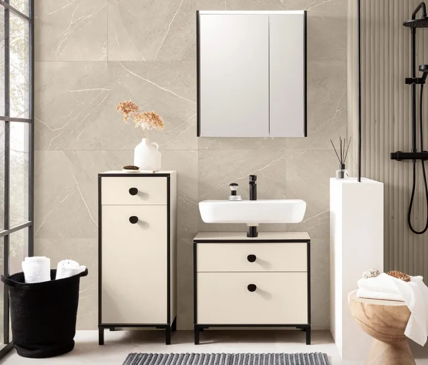 Highboard »Edda« 1 Tür und 1 Schublade, cremebeige