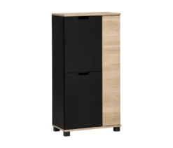 Highboard »Emmik« schwarz/weißeiche