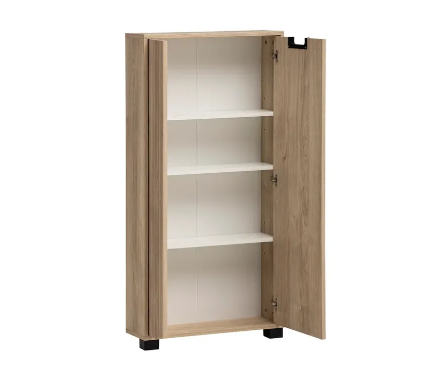 Highboard »Emmik«, weißeiche gestreift