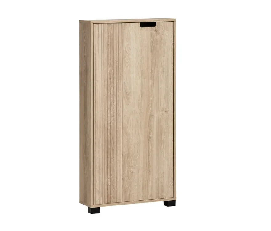 Highboard »Emmik«, weißeiche gestreift