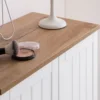 Highboard »Jelda«, matt weiß und Eiche-Dekor