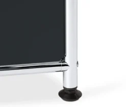 Highboard Metall »CN3« mit 4 Klappenfächern, schwarz