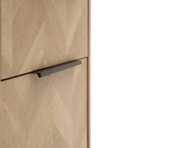 Highboard »Piazza«, Eichen-Dekor/Fischgräten-Dekor