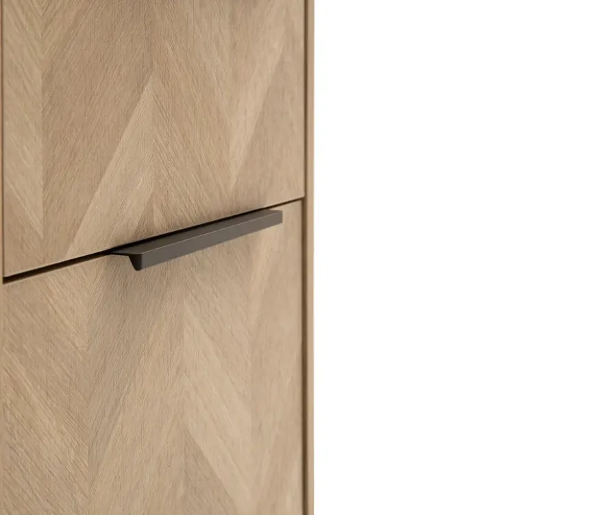 Highboard »Piazza«, Eichen-Dekor/Fischgräten-Dekor