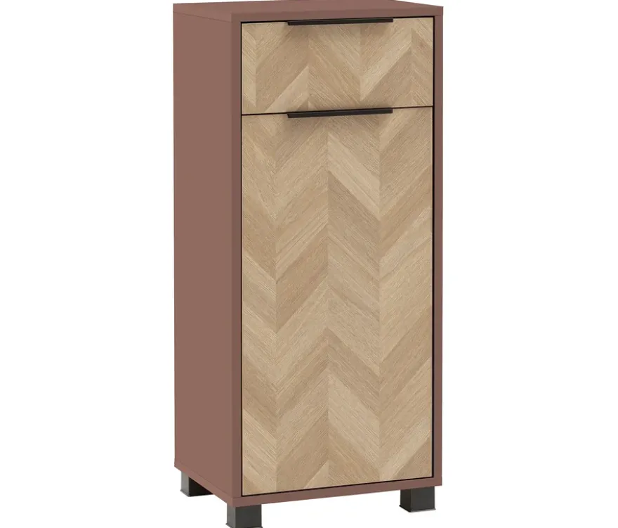 Highboard »Piazza«, mauve/Fischgräten-Dekor