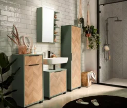 Highboard »Piazza«, pistazie/Fischgräten-Dekor