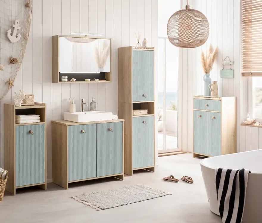 Highboard »Sonderby«, 2 Türen, Nordic Blue Oak