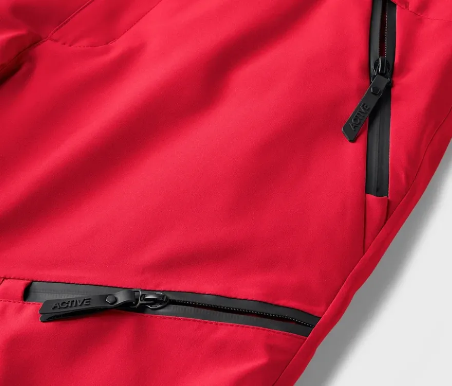 High-Tech-Skihose, rot
