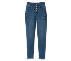 High Waist Jeans, blue denim
