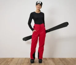 High-Waist-Skihose, rot