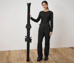 High-Waist-Skihose, schwarz