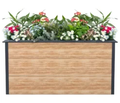 Hochbeet Schneckenschutz, ca. 150 cm, Holzoptik