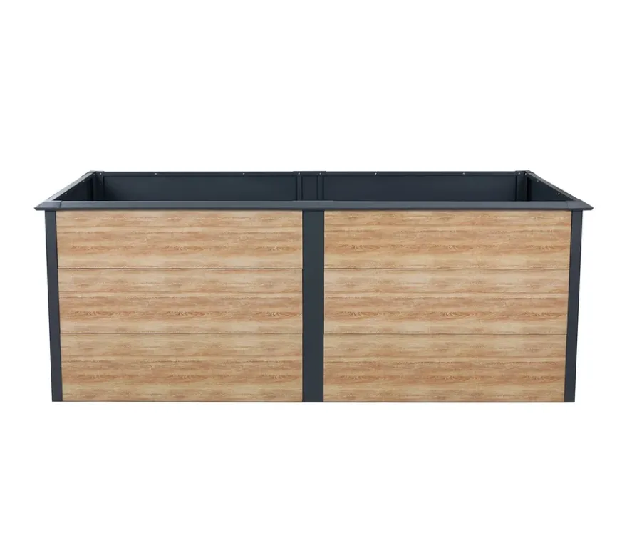 Hochbeet Schneckenschutz, ca. 200 cm, Holzoptik
