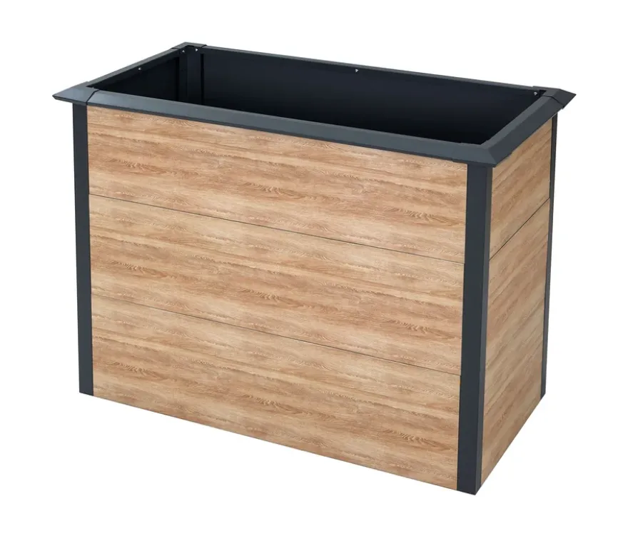 Hochbeet Schneckenschutz, ca. 100 cm, Holzoptik