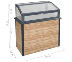 Hochbeet Schneckenschutz mit Frühbeetaufsatz, Holzoptik