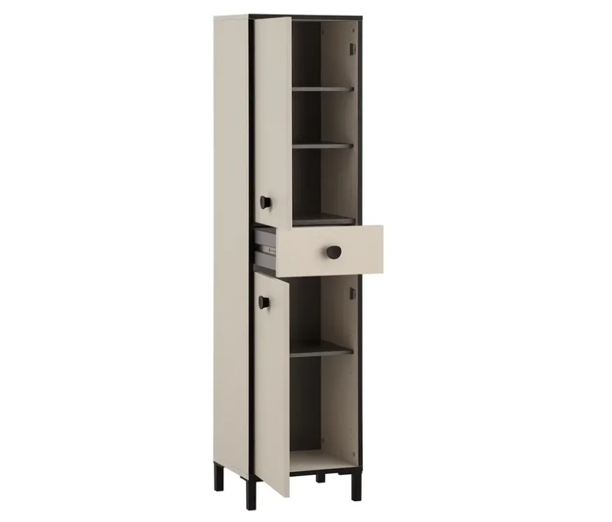 Hochschrank »Edda«, 2 Türen und 1 Schublade, cremebeige