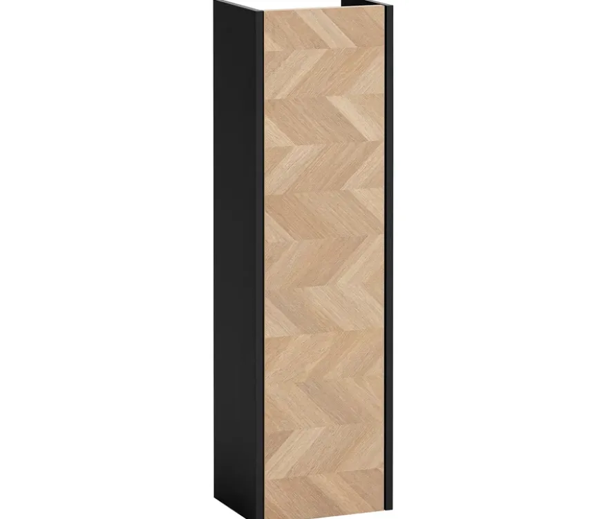 Hochschrank »Lorna«, Fischgräte, schwarz