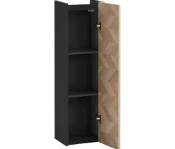 Hochschrank »Lorna«, Fischgräte, schwarz