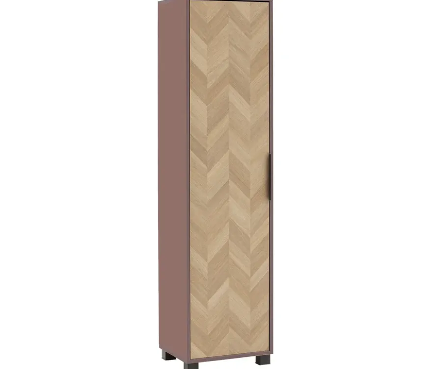 Hochschrank »Piazza«, mauve/Fischgräten-Dekor