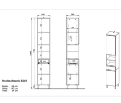 Hochschrank »Salinas«, groß, kaschmir