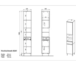 Hochschrank »Salinas«, groß, weiß
