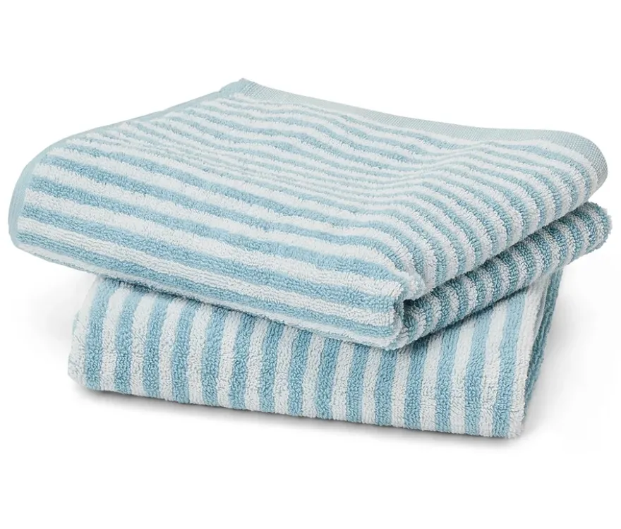 2 hochwertige Handtücher, blau