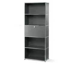 Hohes Regal Metall »CN3« mit Klappenfach, grau