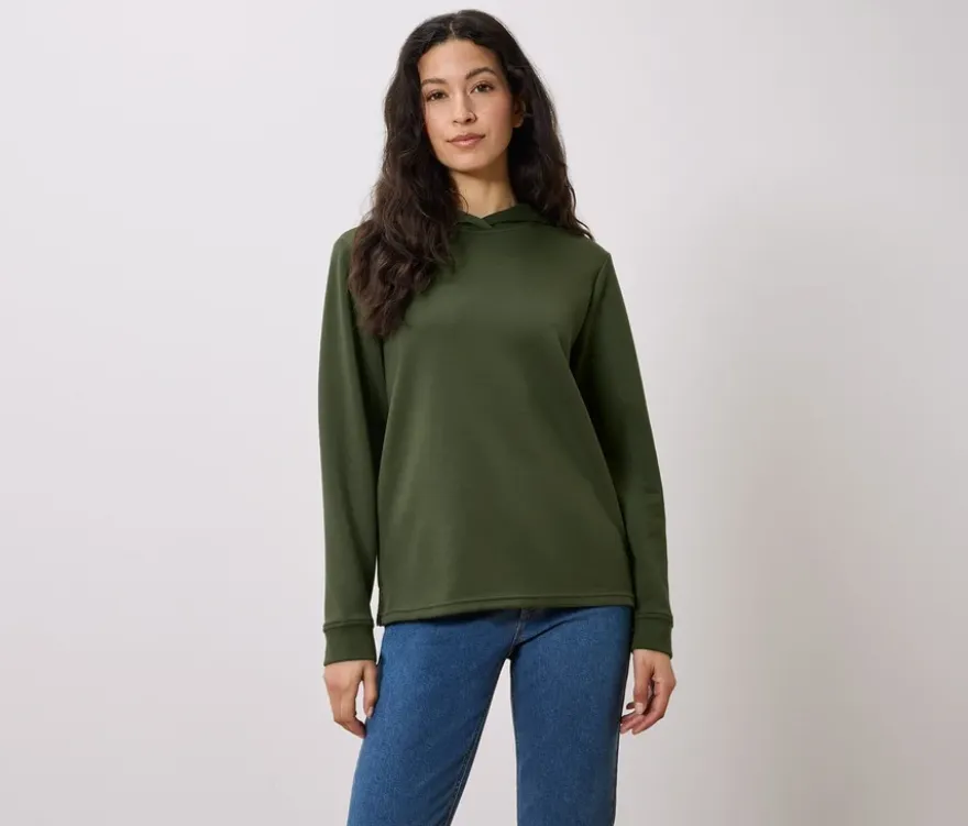 Hoodie aus Modal-Mix, dunkelgrün