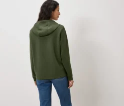 Hoodie aus Modal-Mix, dunkelgrün