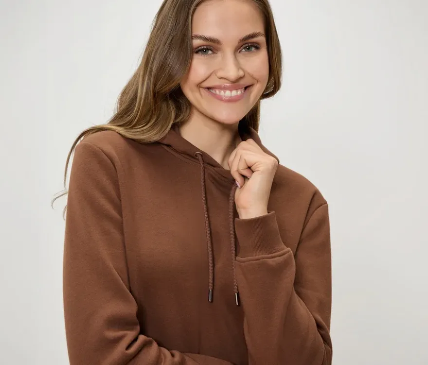 Hoodie, cognac