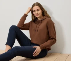 Hoodie, cognac