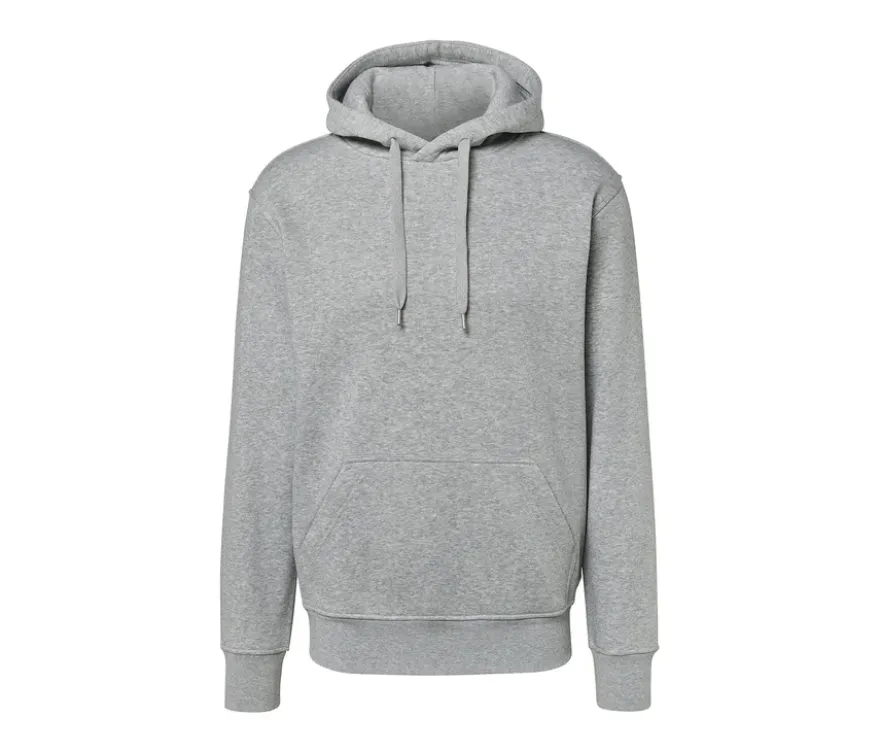 Hoodie, grau meliert