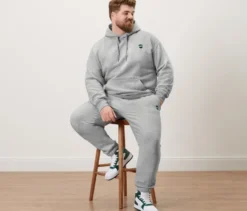 Hoodie, grau meliert