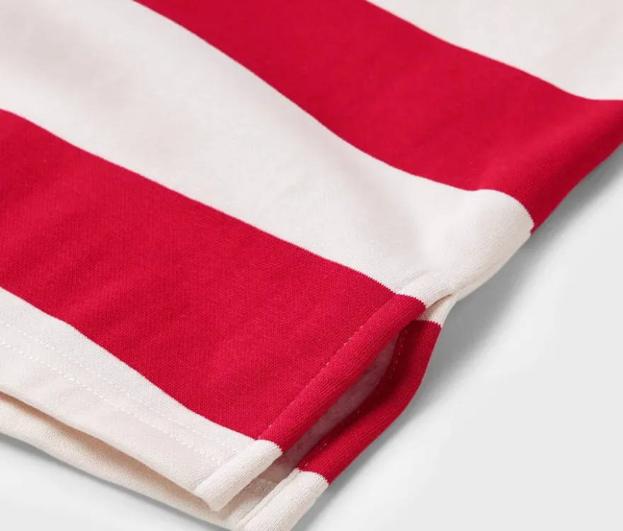 Hoodie, rot gestreift