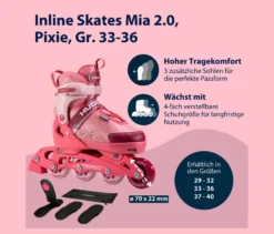 HUDORA Inline Skates »Mia 2.0«, Gr. 33–36