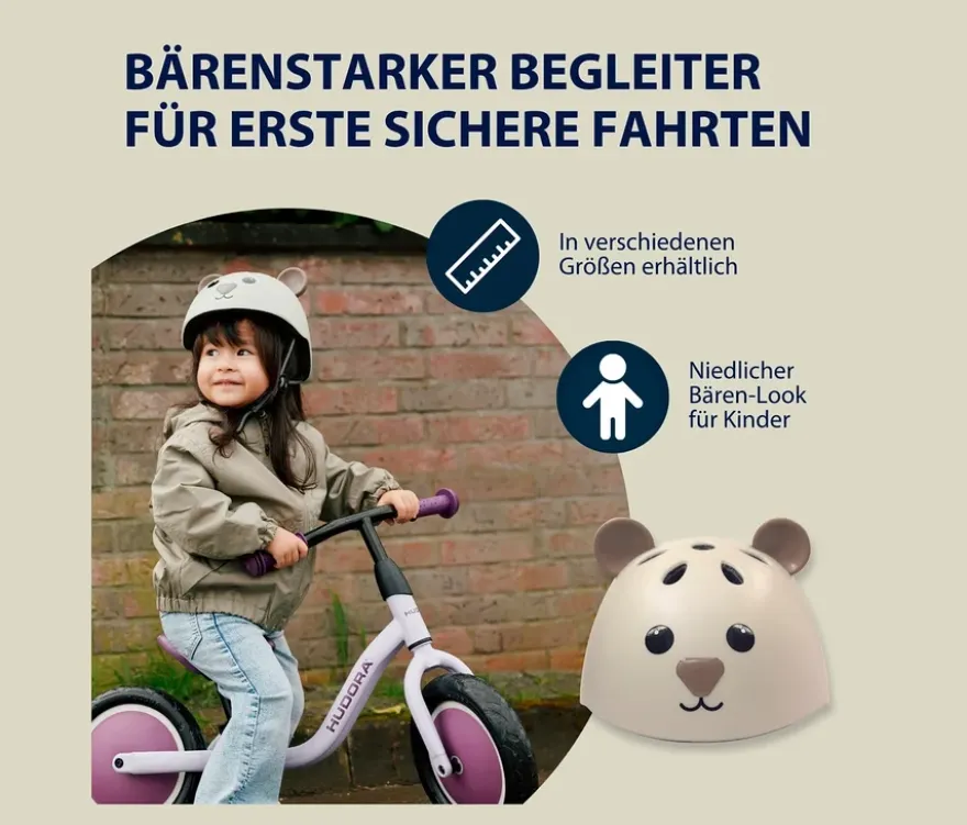 HUDORA Kinderhelm, Beary, 48–52 cm