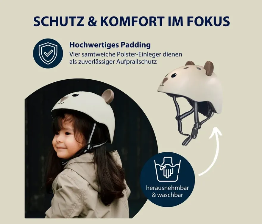 HUDORA Kinderhelm, Beary, 48–52 cm