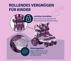 HUDORA Rollschuhe »My First Quad«, Gr. 30–33, lavender