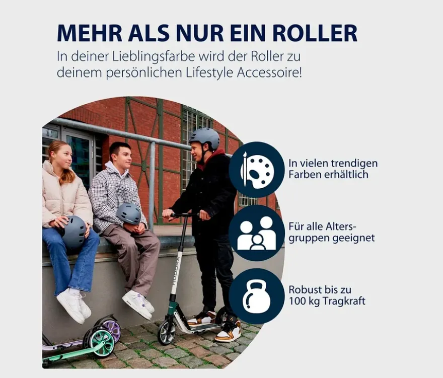 HUDORA Scooter»BigWheel® 205« advanced, grau-weiß