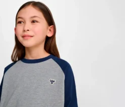 hummel® HMLJR Raglan Loose T-Shirt BEE, blau