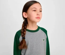 hummel® HMLJR Raglan Loose T-Shirt BEE, grün