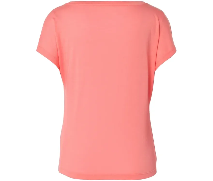 2-in-1-Kurzarm-Sportshirt, korallenrot/pfirsich
