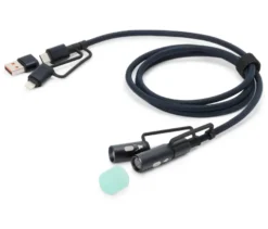 3-in-1-Ladekabel mit Licht und Feuerzeug