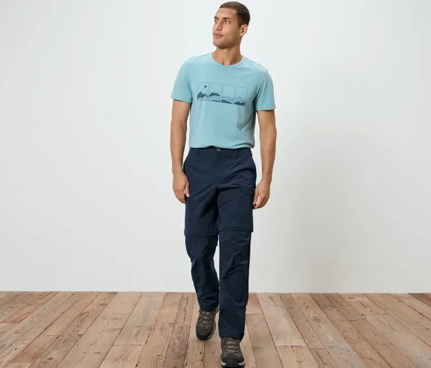 2-in-1-Outdoor-Funktionshose, navy