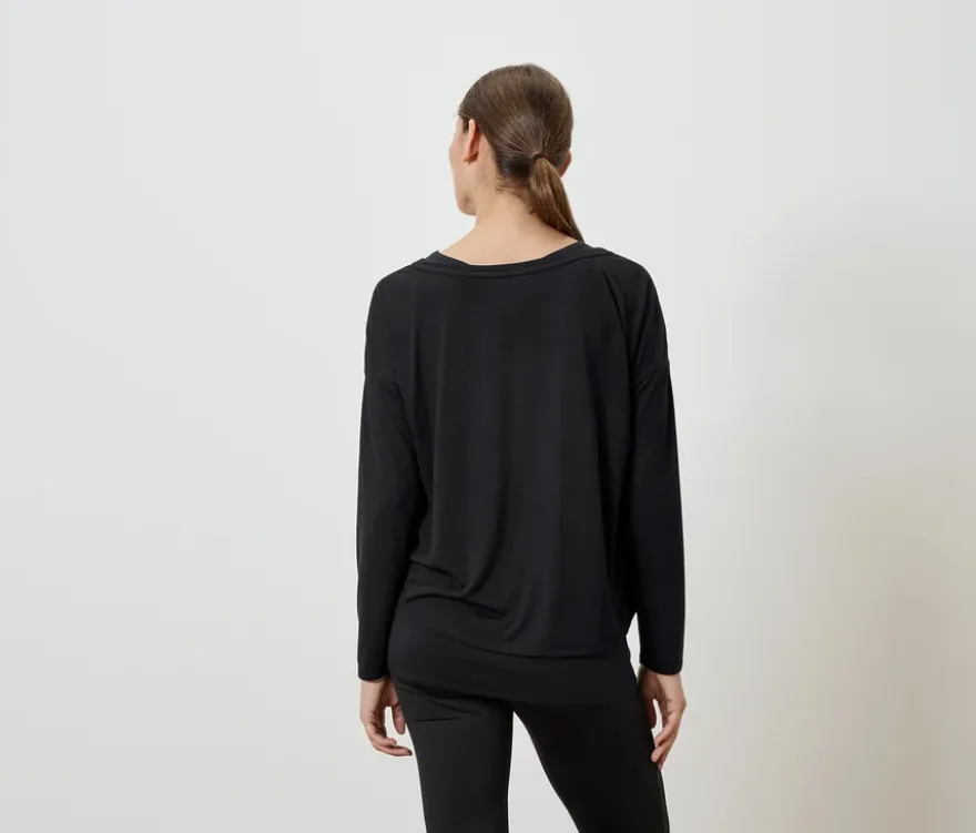 2-in-1-Sportshirt, schwarz